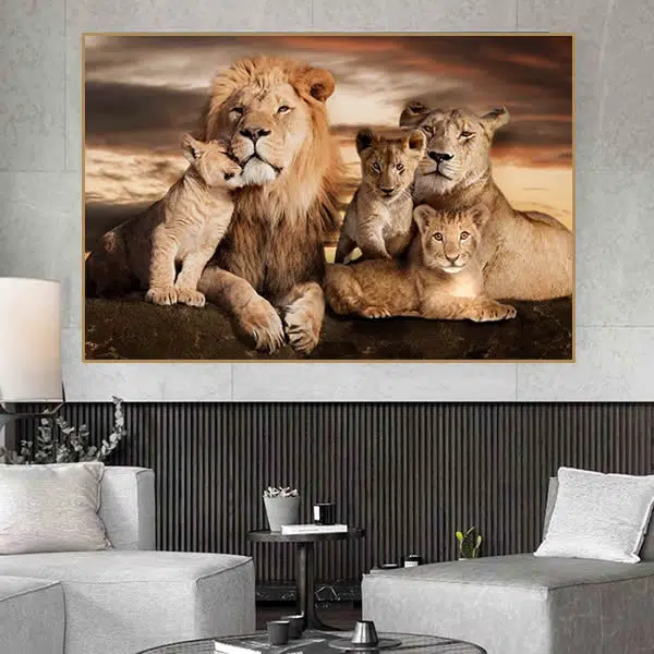 OFERTA RELÂMPAGO - 70%OFF - Família de Leões - 70x105cm - Imagem 3
