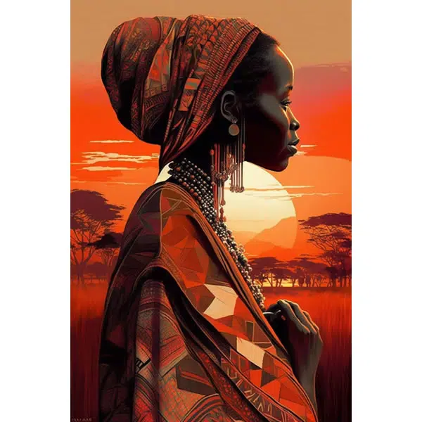 W527 - A Mulher e o Pôr do Sol - Imagem 4