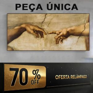 OFERTA RELÂMPAGO - 70%OFF - Criação do Homem - 86x183cm