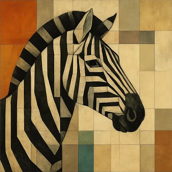 A227 - Zebra Cubista - Imagem 4